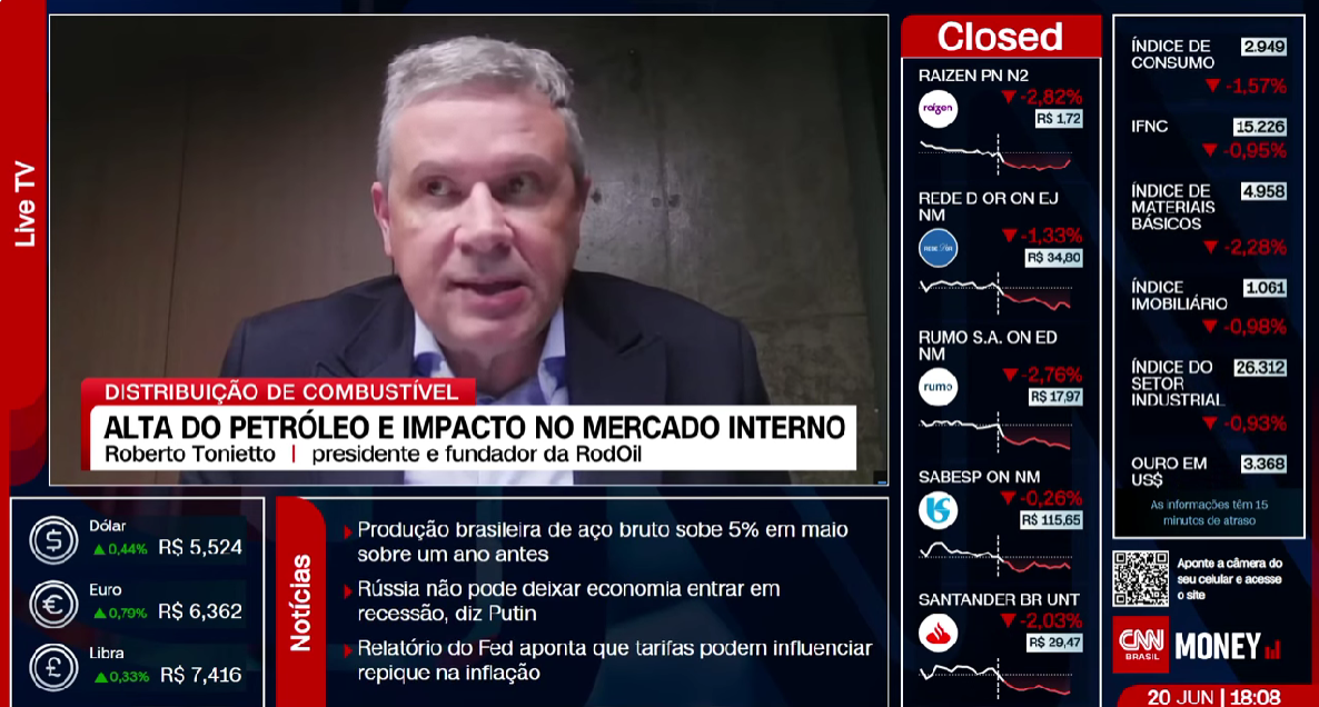 Diesel importado já subiu 15% por conflito no Oriente Médio, diz RodOil